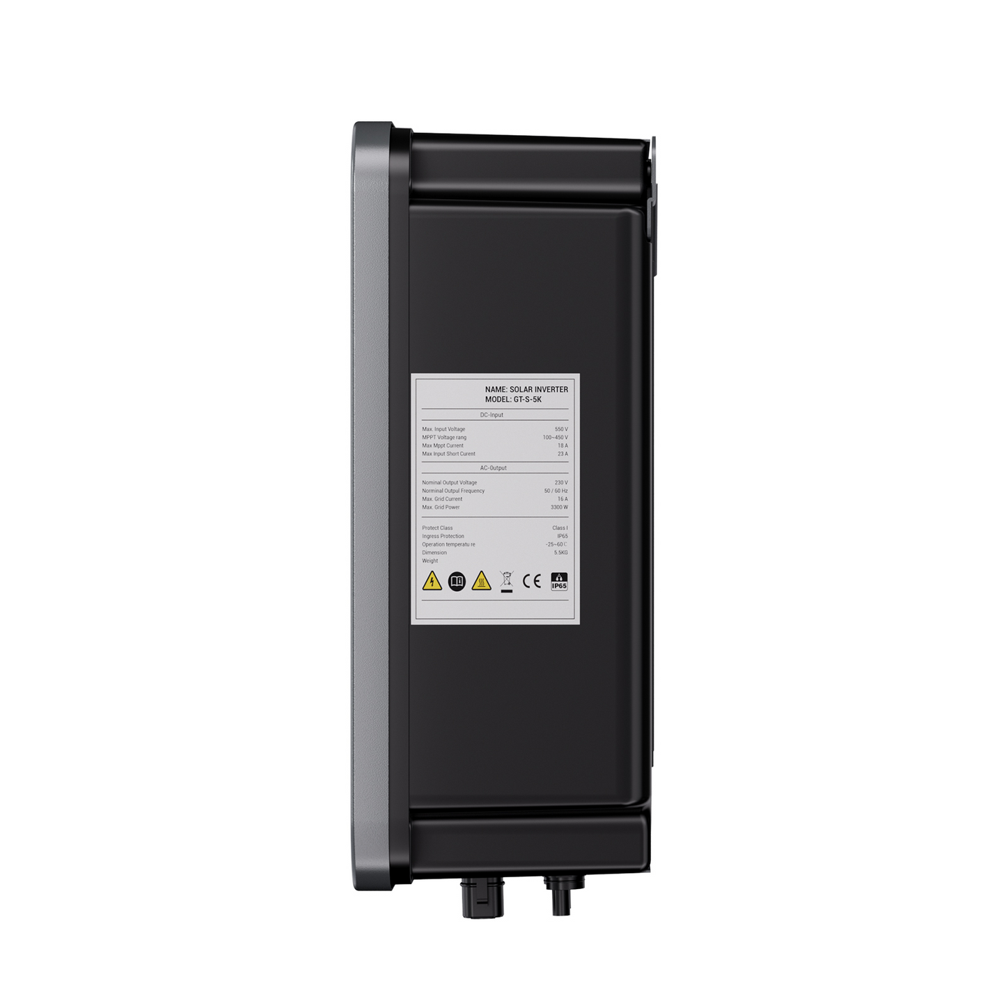 Single-phase On Grid Solar Inverters 5KW/6KW IP66 for Solar Energy System